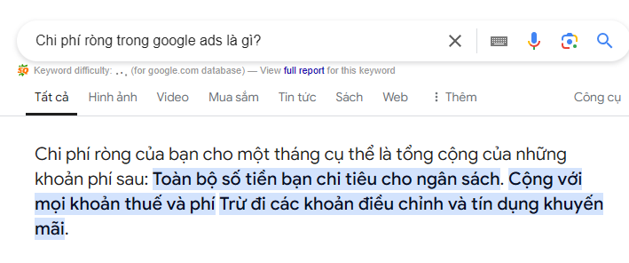 Chi phí ròng trong google ads là gì?