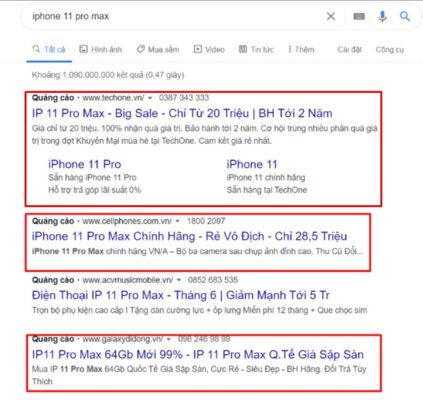 Quảng cáo Google Search hoạt động như thế nào?