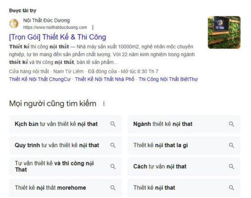 Quảng cáo tìm kiếm xuất hiện ở đâu trên Google