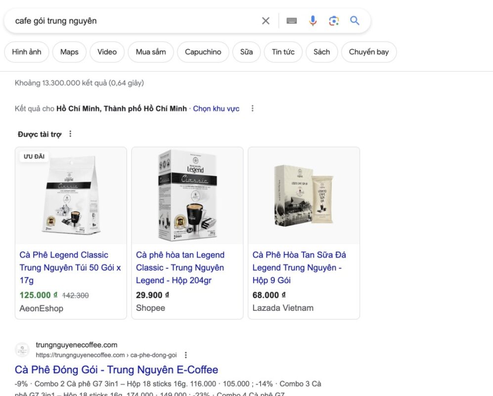 hình ảnh quảng cáo google shopping