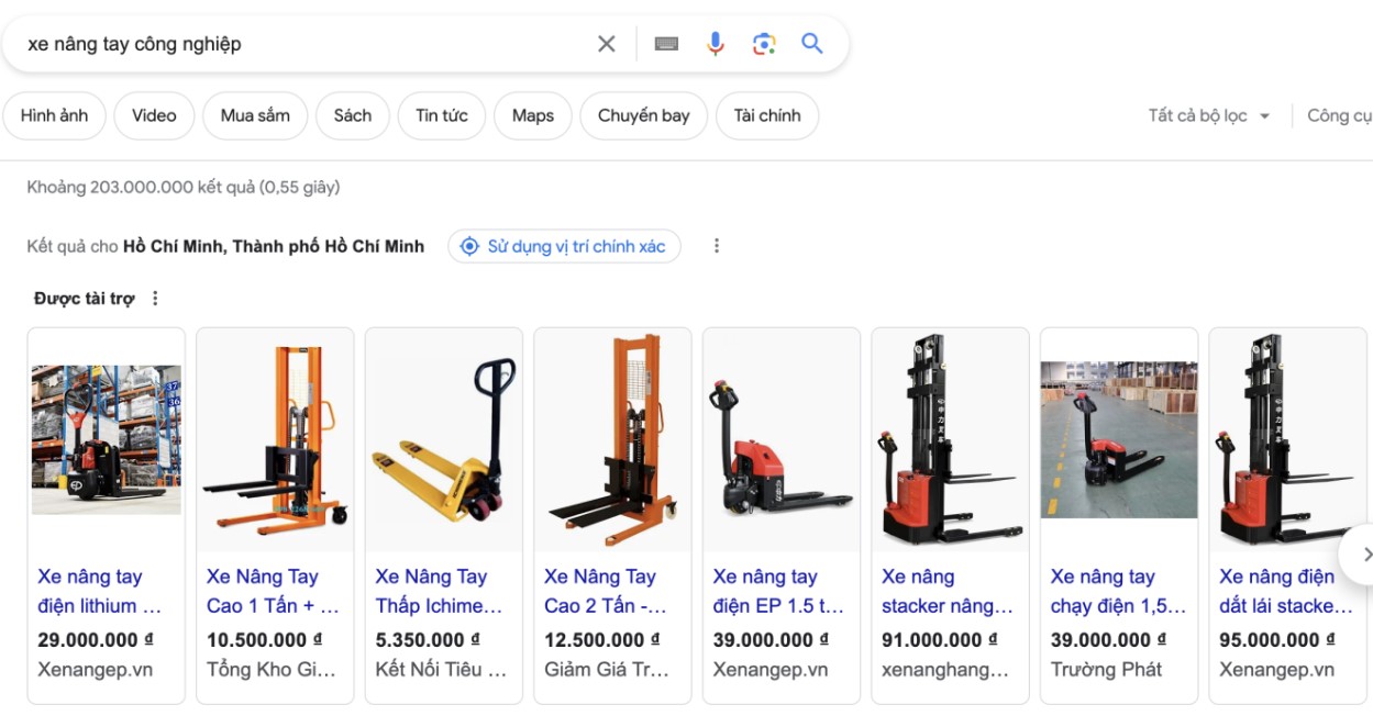 hình ảnh quảng cáo google shopping