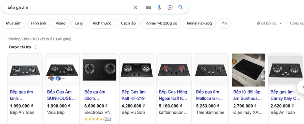 hình ảnh quảng cáo google shopping