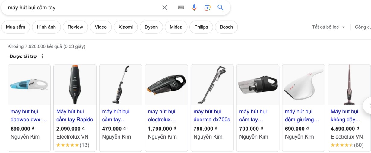 hình ảnh quảng cáo google shopping