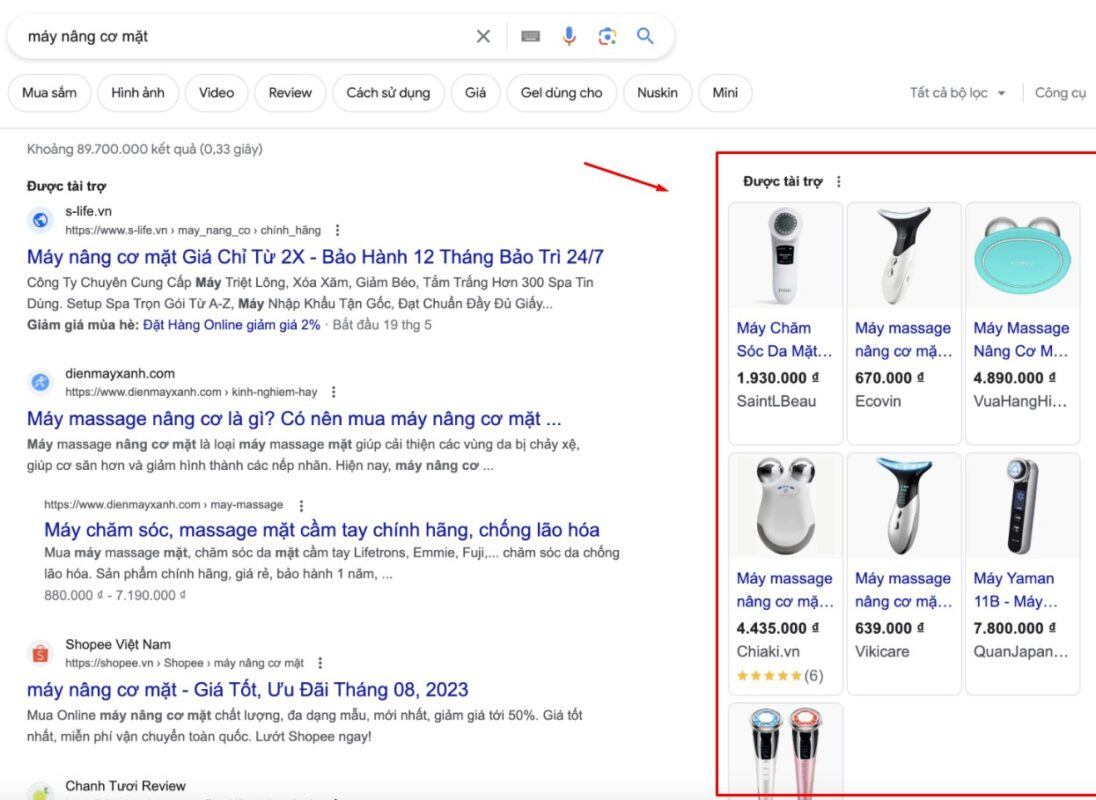 hình ảnh quảng cáo google shopping